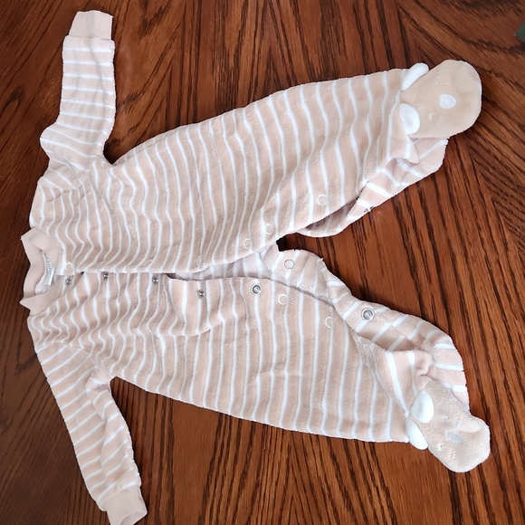 5 piece Mixed Carters/ Juniors baby boy long sleeve fleece footsies. 0-3 Months - Picture 5 of 6